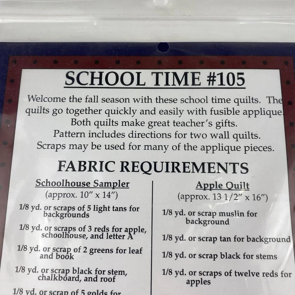 LITTLE COUNTRY QUILTS school time
